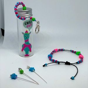 Llama Jar w/bracelet and cleaning tool